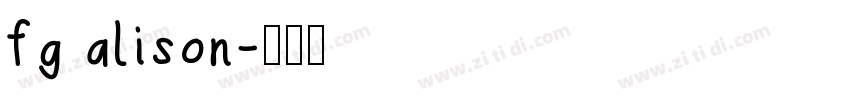 fg alison字体转换